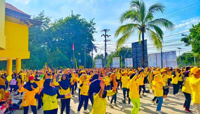 HUT Partai Golkar ke-60 Gelar Senam Serentak Seluruh Indonesia Sukses Pecahkan Rekor MURI