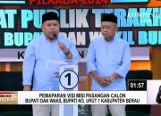 Debat Terakhir Pilkada Berau: MP-AW Ungkap Gagasan soal Ekonomi, Lingkungan, dan Infrastruktur hingga Pariwisata