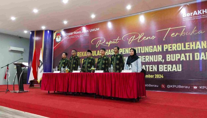 Rapat Pleno Rekapitalisasi KPU Berau Tingkat Kabupaten Resmi Dimulai