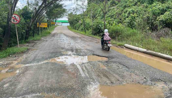 Jalan Kampung Gurimbang Rusak Parah, Perbaikan Tak Bertahan Lama
