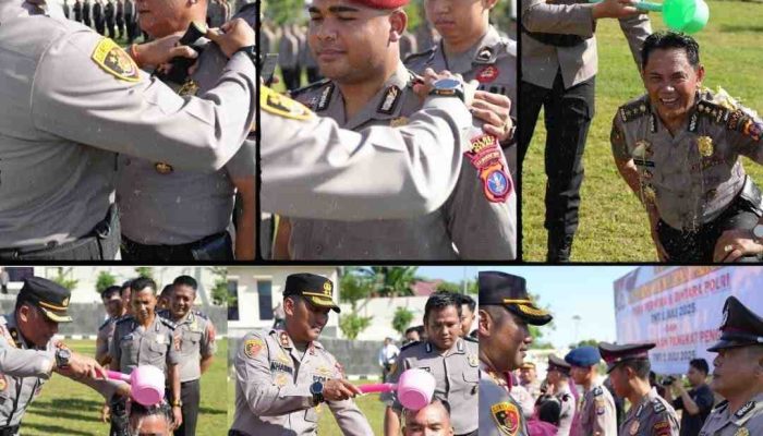 35 Personel Polres Berau Naik Pangkat